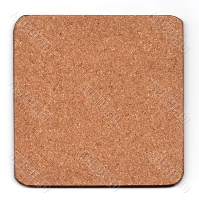 cork mat isolated on white