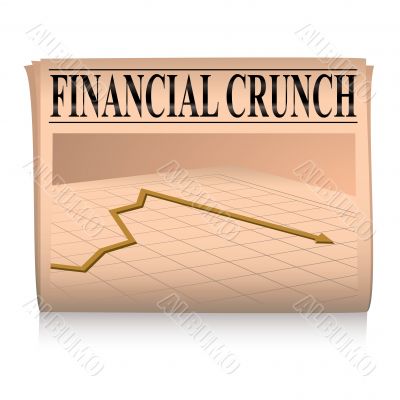 newspaper pink financial graph