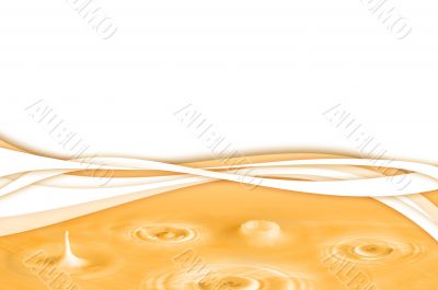 Yellow abstract water background