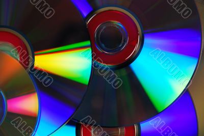 DVD rainbow of colors