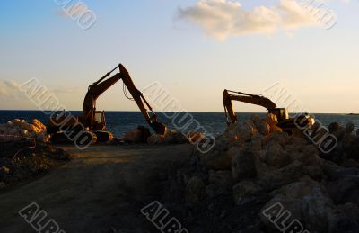 construction of shoreline