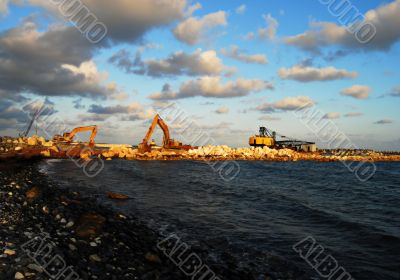 construction of shoreline