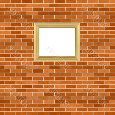 Frame on brickwall