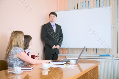 Young man to speak at a meeting