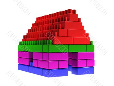 House made by lego blocks House made by lego blocks