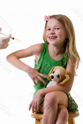 Child getting a booster