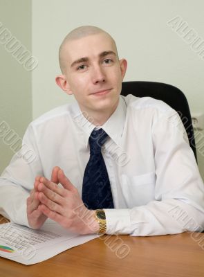 Businessman on a workplace