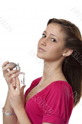 Teenager with perfume