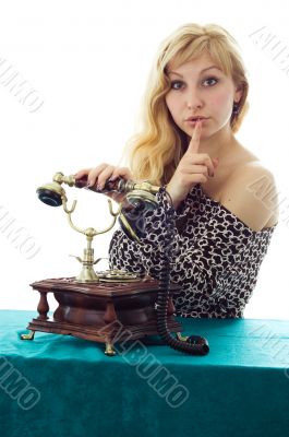 Lovely girl on telephone