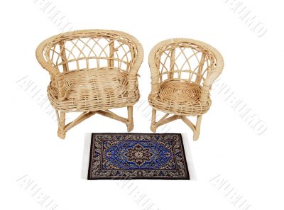 Woven seating and rug