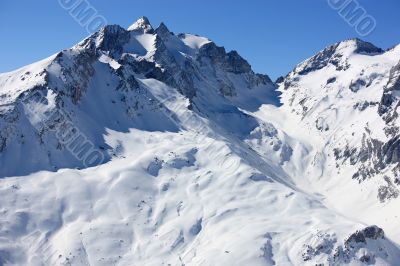 Swiss mountains in Winter