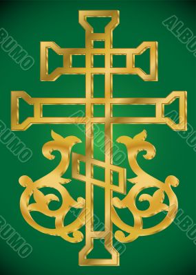 vector Christian Holy cross with ornament