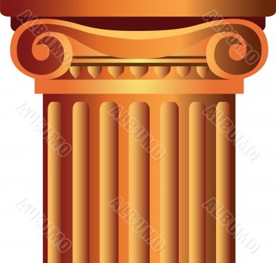 vector decorated column top capital illustration