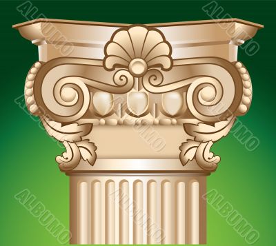 column top capital illustration over