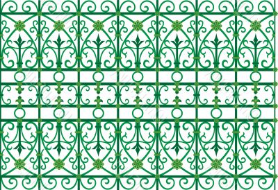 vector image of metal scoop grating fence