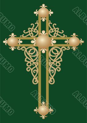 vector illustration of Holy cross with ornament