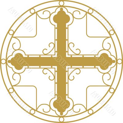 vector ornament with Christian Holy cross