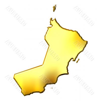 Oman 3d Golden Map
