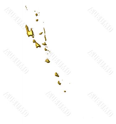 Vanuatu 3d Golden Map