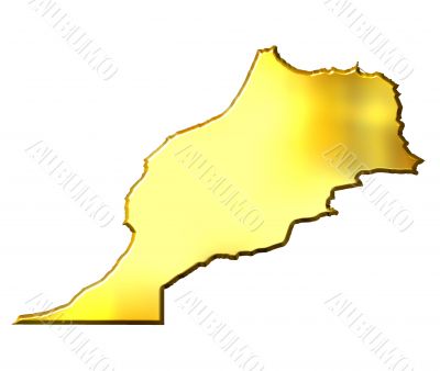 Morocco 3d Golden Map