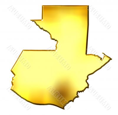 Guatemala 3d Golden Map