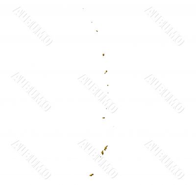 Northern Mariana Islands 3d Golden Map