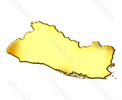 El Salvador 3d Golden Map