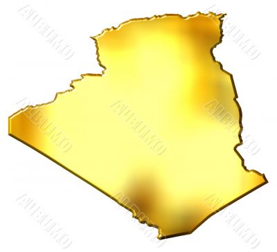 Algeria 3d Golden Map