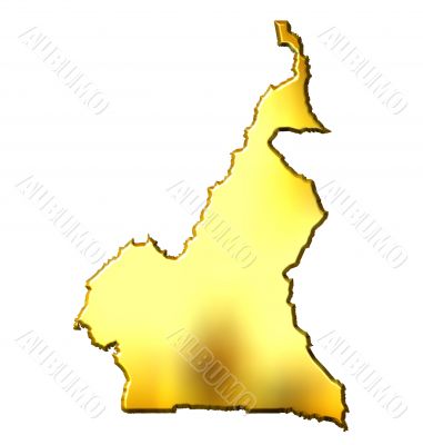 Cameroon 3d Golden Map