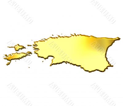Estonia 3d Golden Map