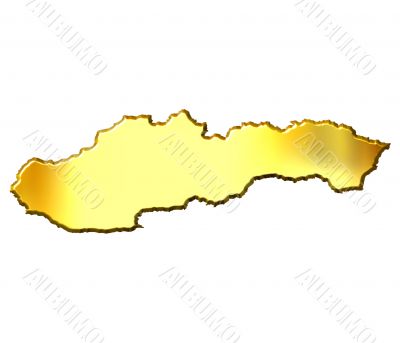 Slovakia 3d Golden Map
