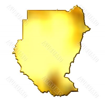 Sudan 3d Golden Map