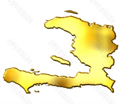 Haiti 3d Golden Map