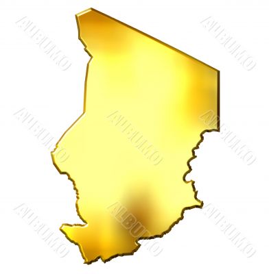 Chad 3d Golden Map