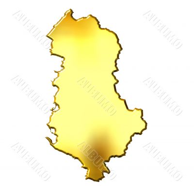 Albania 3d Golden Map