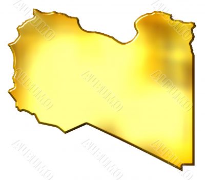Libya 3d Golden Map