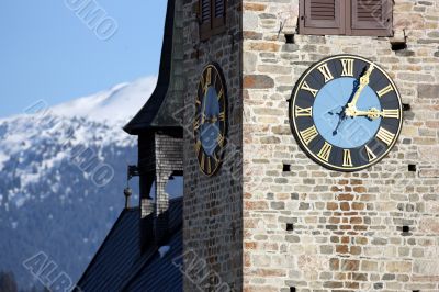 Church Tower with Clock