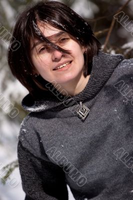 girl and snow