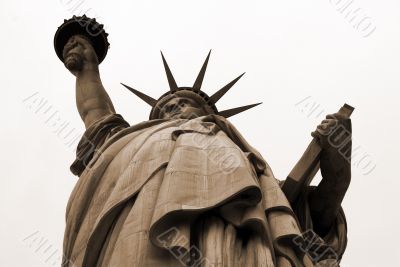Statue of Liberty at New York USA sepia