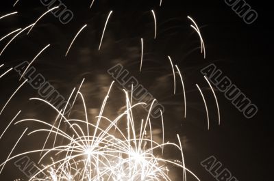 Fireworks Streak sepia