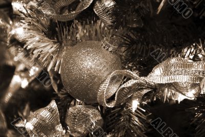 Christmas Decoration Baubles sepia
