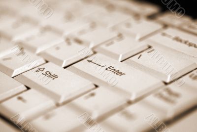 Keyboard sepia