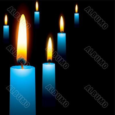 blue candle