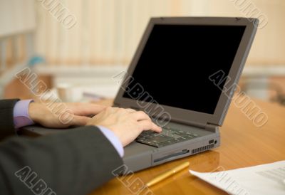 Business people planning on the laptop