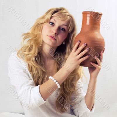 girl with jug