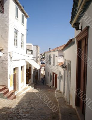 Street of a greek town