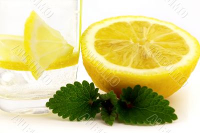 Lemon and glass