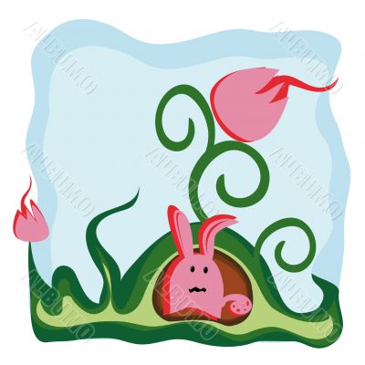 cartoon background with fairy creature 1