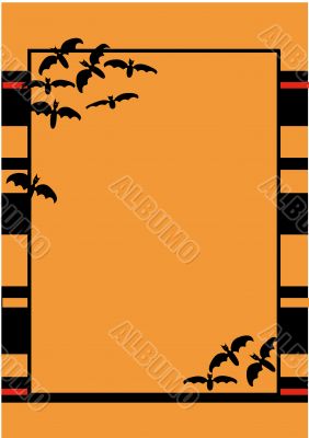 halloween frame witn bats