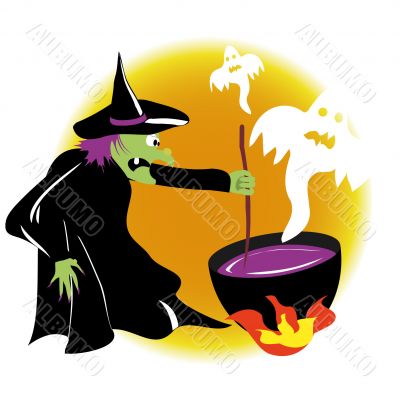 witch is practising witchcraft